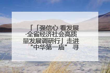 「强信心 看发展·全省经济社会高质量发展调研行」走进“中华第一庙” 寻根伏羲 祭祖龙城