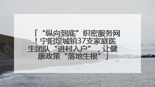 “纵向到底”织密服务网！宁阳堽城镇37支家庭医生团队“进村入户”，让健康政策“落地生根”