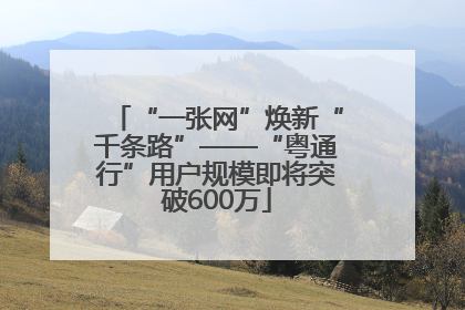 “一张网”焕新“千条路”——“粤通行”用户规模即将突破600万