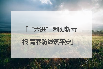 “六进” 利刃斩毒根 青春防线筑平安