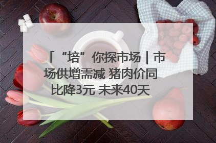 “培”你探市场｜市场供增需减 猪肉价同比降3元 未来40天便宜猪肉敞开吃