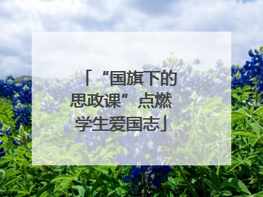 “国旗下的思政课”点燃学生爱国志