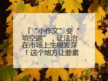 “小作文”变“填空题”，让法治在市场上生根发芽！这个地方让要素式文书入民心