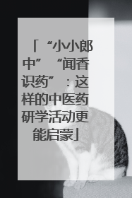 “小小郎中”“闻香识药”：这样的中医药研学活动更能启蒙