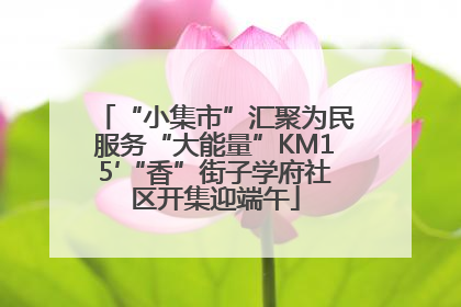 “小集市”汇聚为民服务“大能量”KM15′“香”街子学府社区开集迎端午