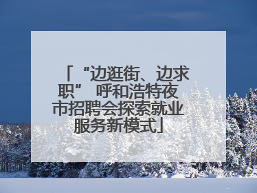 “边逛街、边求职” 呼和浩特夜市招聘会探索就业服务新模式