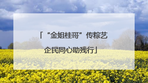 “金姐桂哥”传粽艺 企民同心助残行