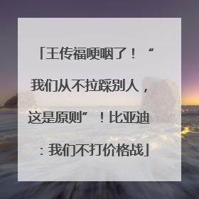 王传福哽咽了！“我们从不拉踩别人，这是原则”！比亚迪：我们不打价格战