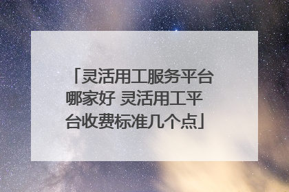 灵活用工服务平台哪家好 灵活用工平台收费标准几个点