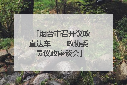 烟台市召开议政直达车——政协委员议政座谈会