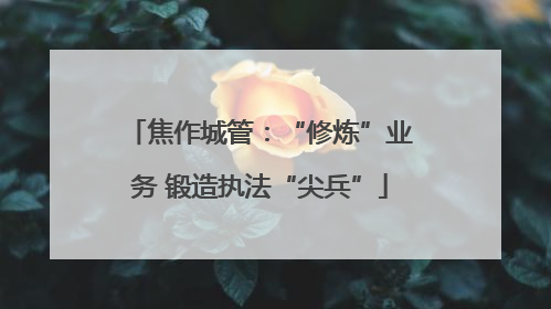 焦作城管：“修炼”业务 锻造执法“尖兵”