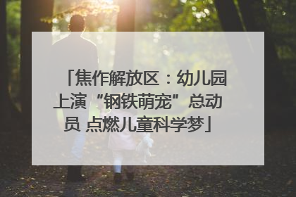 焦作解放区：幼儿园上演“钢铁萌宠”总动员 点燃儿童科学梦