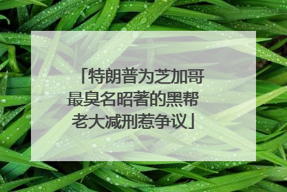 特朗普为芝加哥最臭名昭著的黑帮老大减刑惹争议