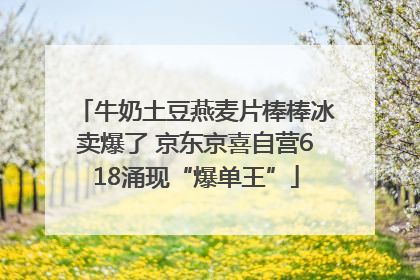 牛奶土豆燕麦片棒棒冰卖爆了 京东京喜自营618涌现“爆单王”