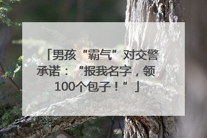 男孩“霸气”对交警承诺：“报我名字，领100个包子！”
