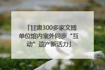 甘肃300多家文博单位馆内室外同步“互动”遗产新活力