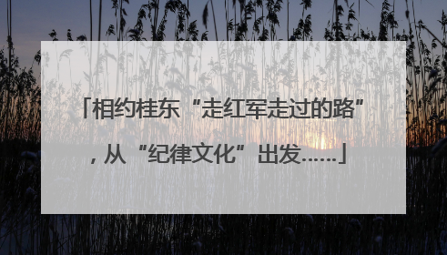 相约桂东“走红军走过的路”，从“纪律文化”出发……
