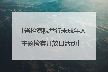 省检察院举行未成年人主题检察开放日活动