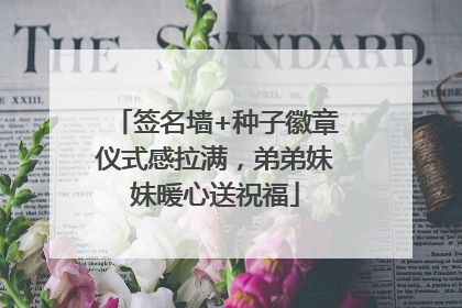 签名墙+种子徽章仪式感拉满，弟弟妹妹暖心送祝福