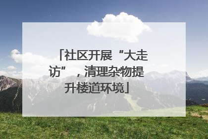 社区开展“大走访”，清理杂物提升楼道环境