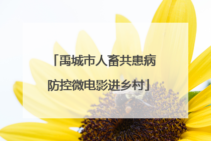禹城市人畜共患病防控微电影进乡村