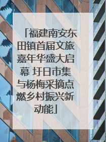 福建南安东田镇首届文旅嘉年华盛大启幕 圩日市集与杨梅采摘点燃乡村振兴新动能