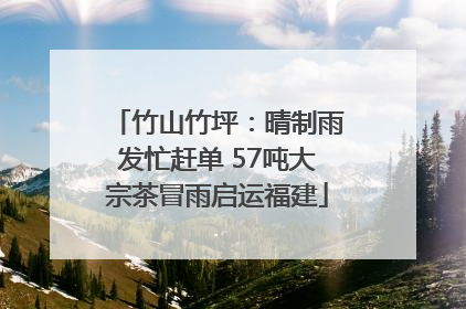 竹山竹坪：晴制雨发忙赶单 57吨大宗茶冒雨启运福建