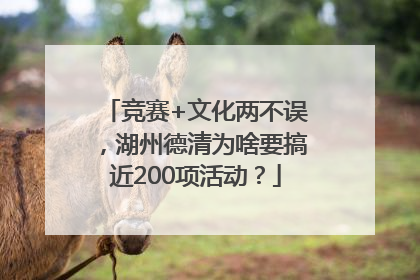 竞赛+文化两不误，湖州德清为啥要搞近200项活动？