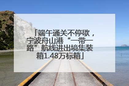 端午通关不停歇，宁波舟山港“一带一路”航线进出境集装箱1.48万标箱