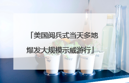 美国阅兵式当天多地爆发大规模示威游行