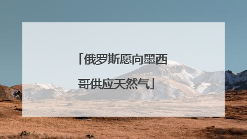 俄罗斯愿向墨西哥供应天然气