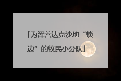 为浑善达克沙地“锁边”的牧民小分队