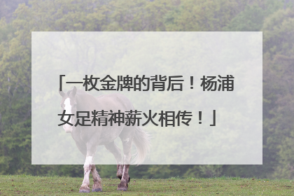 一枚金牌的背后！杨浦女足精神薪火相传！