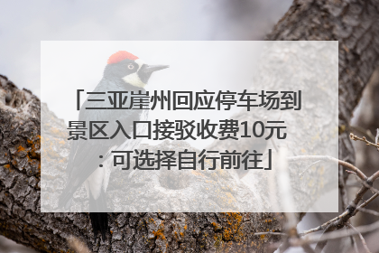 三亚崖州回应停车场到景区入口接驳收费10元：可选择自行前往