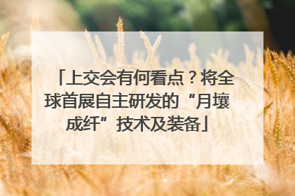 上交会有何看点？将全球首展自主研发的“月壤成纤”技术及装备