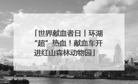 世界献血者日丨环湖“超”热血！献血车开进红山森林动物园