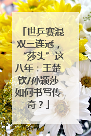 世乒赛混双三连冠，“莎头”这八年：王楚钦/孙颖莎如何书写传奇？