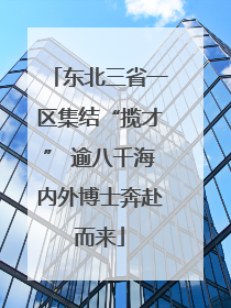 东北三省一区集结“揽才” 逾八千海内外博士奔赴而来