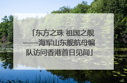 东方之珠 祖国之舰——海军山东舰航母编队访问香港首日见闻