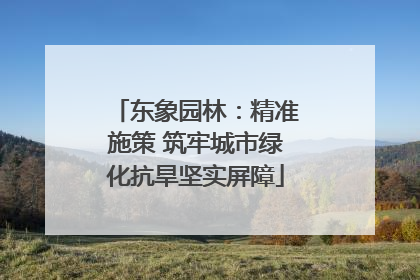 东象园林：精准施策 筑牢城市绿化抗旱坚实屏障