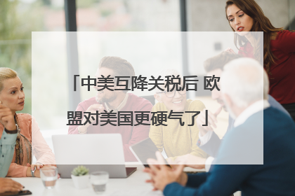 中美互降关税后 欧盟对美国更硬气了
