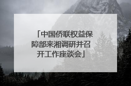 中国侨联权益保障部来湘调研并召开工作座谈会