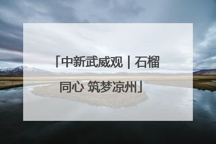 中新武威观｜石榴同心 筑梦凉州