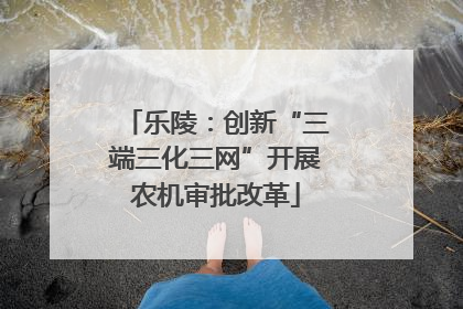 乐陵：创新“三端三化三网”开展农机审批改革