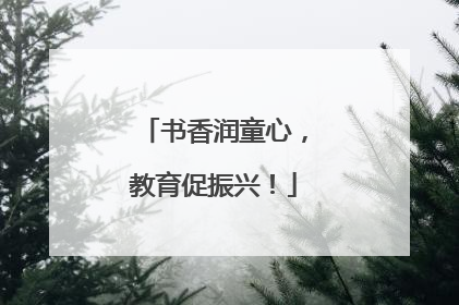 书香润童心，教育促振兴！