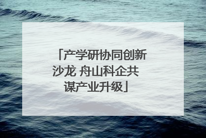 产学研协同创新沙龙 舟山科企共谋产业升级