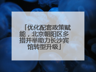 优化配套政策赋能，北京朝阳区多措并举助力长沙宾馆转型升级