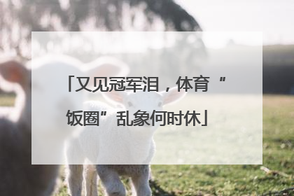 又见冠军泪，体育“饭圈”乱象何时休