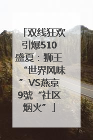 双线狂欢引爆510盛夏：狮王“世界风味”VS燕京9號“社区烟火”