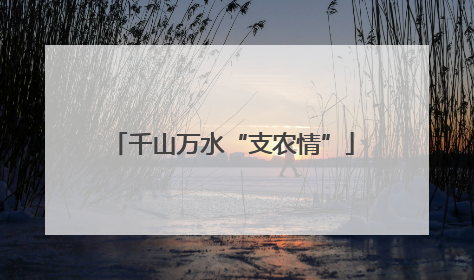 千山万水“支农情”